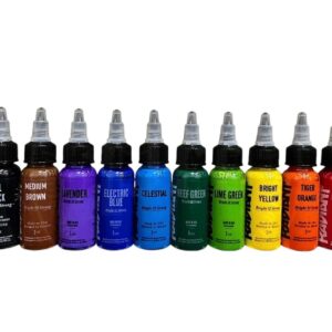 RADIANT COLORS TATTOO INK 1 OZ SPECIAL SET OF 12 COLORS