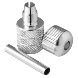 STAINLESS GRIP AUTO LOCK ADJUSTABLE ROTARY COIL MACHINE HOLDER TATTOO EQUIPMENT