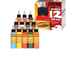 ETERNAL SAMPLE SET TATTOO INK  4 OZ 12 COLORS